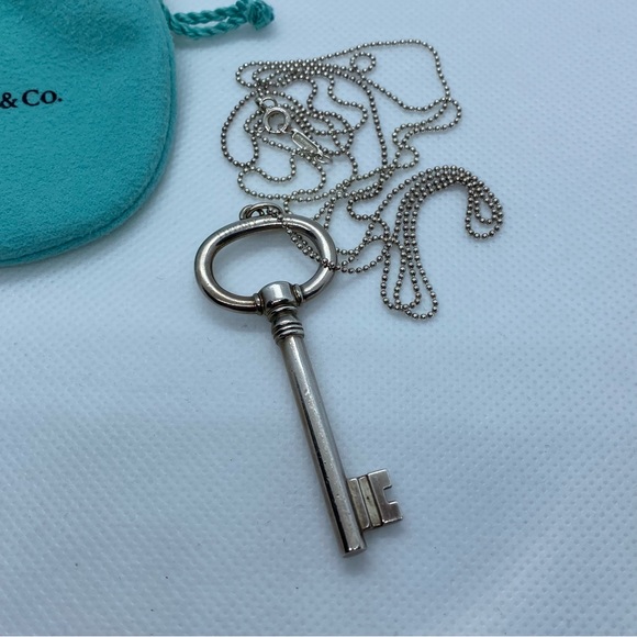 Tiffany & Co. Jewelry - Tiffany & Co. Sterling Silver Large Oval Key Pendant Necklace
